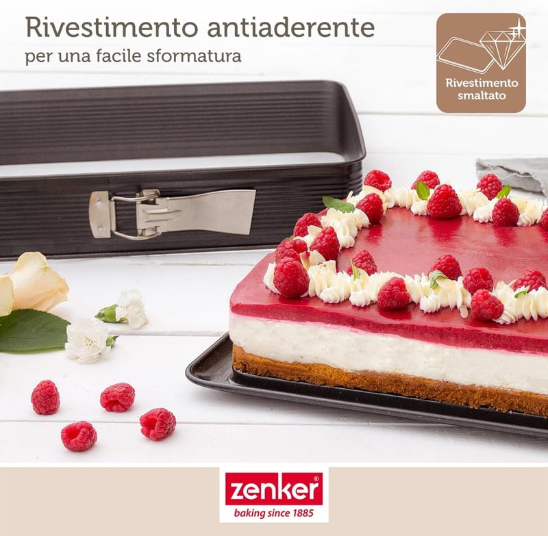 Zenker Nyitható Lasagne Sütőforma Spatulával, 25x38 cm, Antilengő Bevonat - 38 x 25 x 7.5 cm