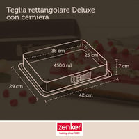 Zenker Nyitható Lasagne Sütőforma Spatulával, 25x38 cm, Antilengő Bevonat - 38 x 25 x 7.5 cm 5