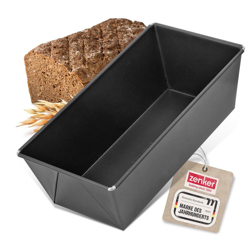 Forma na pečenie chleba Zenker PURE 30 cm, čierna, s nepriľnavým povrchom, forma na chlieb a bábovku s objemom 3,65 litra, odolná voči teplu do 230 °C