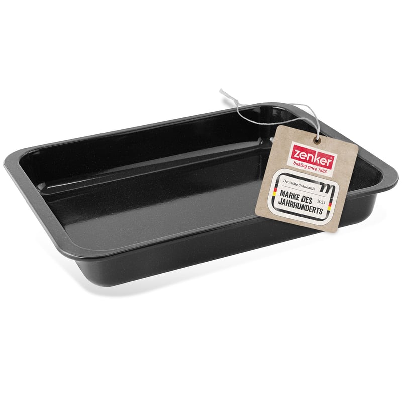 Tavă de copt din tablă de oțel Zenker Special Cooking 40 x 29 x 6 cm – tavă emailată pentru copt