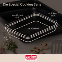 Tavă de copt din tablă de oțel Zenker Special Cooking 40 x 29 x 6 cm – tavă emailată pentru copt 5