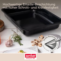 Tavă de copt din tablă de oțel Zenker Special Cooking 40 x 29 x 6 cm – tavă emailată pentru copt 7