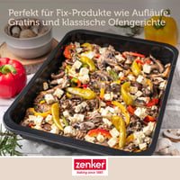 Tavă de copt din tablă de oțel Zenker Special Cooking 40 x 29 x 6 cm – tavă emailată pentru copt 6