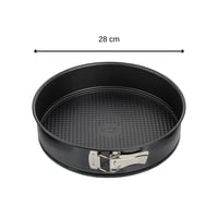Otváracia tortová forma Zenker s plochým dnom, Ø 28 cm, čierna, s nepriľnavým povrchom, oceľový plech, odolná voči teplu do 230 °C, vyrobené v Nemecku 3