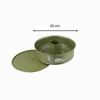 Okrúhla tortová forma Zenker s pružným okrajom, 26 cm, s vymeniteľným dnom, vegánskym nepriľnavým povrchom, zelená, ILAG karnaubský vosk, Sparkling Green 3