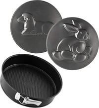 Zenker Springform készlet nyúl és bárány motívummal 26 cm fekete rozsdamentes acél 1