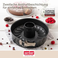 Zenker Springform tortaforma 26 cm, cserélhető aljak, fekete, antilengő bevonat 7