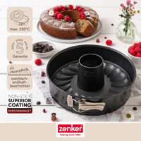 Zenker Springform tortaforma 26 cm, cserélhető aljak, fekete, antilengő bevonat 3