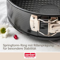 Zenker Springform tortaforma 26 cm, cserélhető aljak, fekete, antilengő bevonat 6