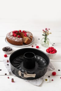 Zenker Springform tortaforma 26 cm, cserélhető aljak, fekete, antilengő bevonat 2
