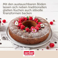 Zenker Springform tortaforma 26 cm, cserélhető aljak, fekete, antilengő bevonat 8