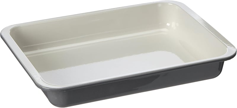 Zenker Zománcozott Sütőedény 40x29 cm Krém-Szürke Sütés Főzéshez