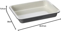 Zenker Zománcozott Sütőedény 40x29 cm Krém-Szürke Sütés Főzéshez 5