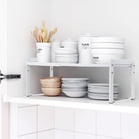 ZenMaarket Expandálható Polc 66cm Fehér Konyhai Szervezőrendszer Fűszertartó 2