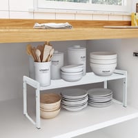 ZenMaarket Expandálható Polc 66cm Fehér Konyhai Szervezőrendszer Fűszertartó 6