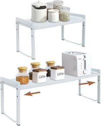 ZenMaarket Expandálható Polc 66cm Fehér Konyhai Szervezőrendszer Fűszertartó 5