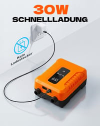 Nabíjateľná elektrická pumpa na paddleboard Zenmos s funkciou auto-stop, dvojstupňový kompresor, LED displej, oranžová, na kempovanie a cestovanie 5