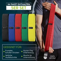 Set Benzi Elastice Textile ZenOne Sports, 3 Niveluri de Rezistență - Set Benzi pentru Antrenament de Forță, Încălzire, cu Plan de Antrenament Inclus 8