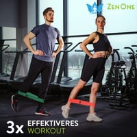 Set Benzi Elastice Textile ZenOne Sports, 3 Niveluri de Rezistență - Set Benzi pentru Antrenament de Forță, Încălzire, cu Plan de Antrenament Inclus 9