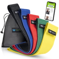 Set Benzi Elastice Textile ZenOne Sports, 3 Niveluri de Rezistență - Set Benzi pentru Antrenament de Forță, Încălzire, cu Plan de Antrenament Inclus 1