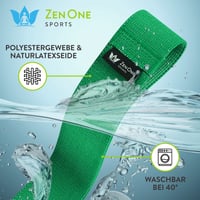 Set Benzi Elastice Textile ZenOne Sports, 3 Niveluri de Rezistență - Set Benzi pentru Antrenament de Forță, Încălzire, cu Plan de Antrenament Inclus 7