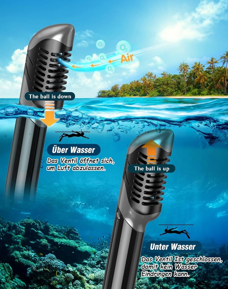 Zenoplige 3 az 1-ben snorkel szett felnőtteknek, páramentes maszk, száraz légzőcső és úszólábak