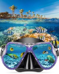 Zenoplige 3 az 1-ben snorkel szett felnőtteknek, páramentesítő maszk, száraz légzőcső és úszólapát 6