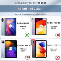 Ochranné puzdro Zenrich na tablet Redmi Pad 2 (11 palcov) 2025 s ochrannou fóliou na displej – Obal na Xiaomi Redmi Pad 2 11" 2