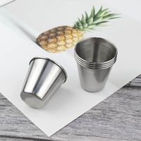 ZephyrHome 12 db rozsdamentes acél pohár szett, 30 ml, piknikhez, esküvőhöz, étteremhez 7