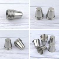 ZephyrHome 12 db rozsdamentes acél pohár szett, 30 ml, piknikhez, esküvőhöz, étteremhez 4