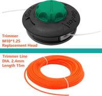 Zeqeey M10 x 1.25 Automata Fűkasza Fej Dupla Menet Nylon Damillal 2.4mm 2