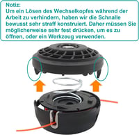 Zeqeey M10 x 1.25 mm Bal Menet Fűkasza Damil Tekercs 2.4 mm x 15 m 2