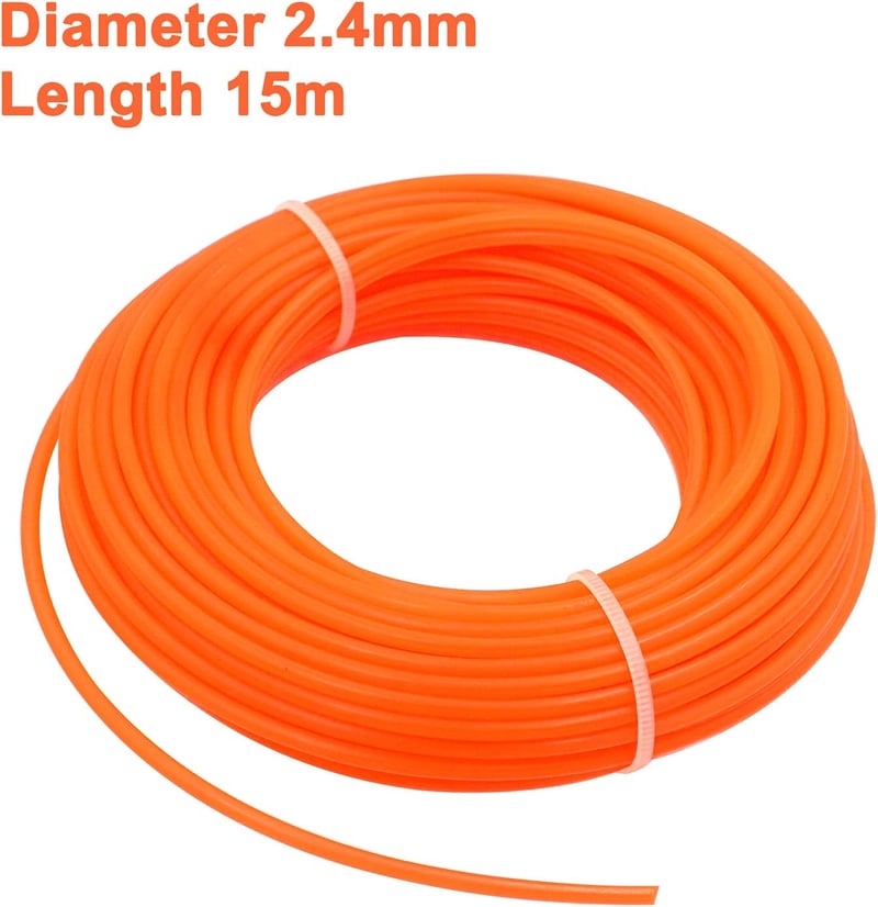 Zeqeey M10 x 1.25 mm Bal Menet Fűkasza Damil Tekercs 2.4 mm x 15 m