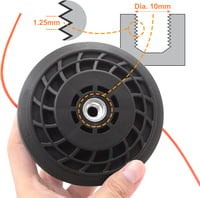 Zeqeey M10 x 1.25 mm Bal Menet Fűkasza Damil Tekercs 2.4 mm x 15 m 3