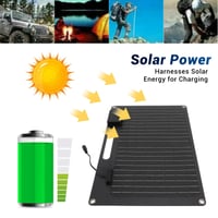 Prenosný solárny panel Zerodis 100W s 2 USB výstupmi, rýchlonabíjaním, pre 12V 24V powerbanky, telefóny, notebooky, karavany a vonkajšie použitie, 41x28 cm 6