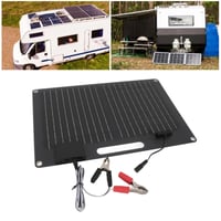 Prenosný solárny panel Zerodis 100W s 2 USB výstupmi, rýchlonabíjaním, pre 12V 24V powerbanky, telefóny, notebooky, karavany a vonkajšie použitie, 41x28 cm 3