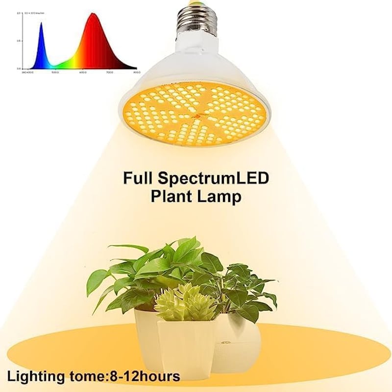 Zerodis 24W E27 LED növénynövesztő lámpa teljes spektrum 200 LED