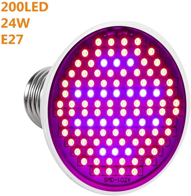 Zerodis 24W E27 LED növénynövesztő lámpa teljes spektrum 200 LED
