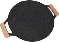 Zerodis BBQ Grillpan Kerek Griddle Tapadásmentes Vas Kemping 50cm 7