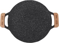 Zerodis BBQ Grillpan Kerek Griddle Tapadásmentes Vas Kemping 50cm 1