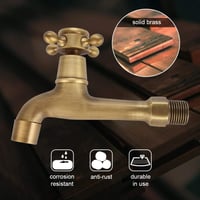 Zerodis G1/2 Fali Vintage Sárgaréz Csaptelep Konyhai Mosogatóhoz Felmosómedencéhez Bronz Színű Hosszú Kifolyóval 3