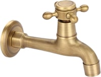 Zerodis G1/2 Fali Vintage Sárgaréz Csaptelep Konyhai Mosogatóhoz Felmosómedencéhez Bronz Színű Hosszú Kifolyóval 1