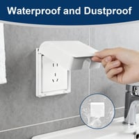 Zescyha Capac Impermeabil pentru Priză Tip 86, Protecție Autoadezivă pentru Prize de Exterior, Protecție împotriva Stropirii pentru Baie, Bucătărie și Balcon, Alb 6
