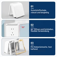 Zescyha Capac Impermeabil pentru Priză Tip 86, Protecție Autoadezivă pentru Prize de Exterior, Protecție împotriva Stropirii pentru Baie, Bucătărie și Balcon, Alb 3