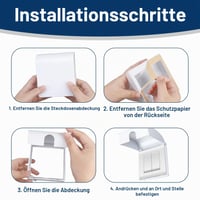 Zescyha Capac Impermeabil pentru Priză Tip 86, Protecție Autoadezivă pentru Prize de Exterior, Protecție împotriva Stropirii pentru Baie, Bucătărie și Balcon, Alb 4
