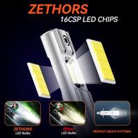 Zethors H1 LED fényszóró izzó 16000LM 60W autó fényszórócsere szett 2db 2