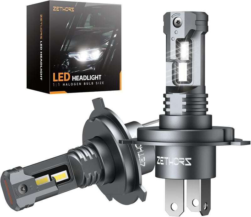 Zethors H4 LED fényszóró izzó 16000LM, 400% fényerősebb, vezeték nélküli, plug and play