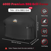 Zettum 208 cm Grillponyva Weber Summit Genesis Char-Broil Vízálló Védőhuzat 2