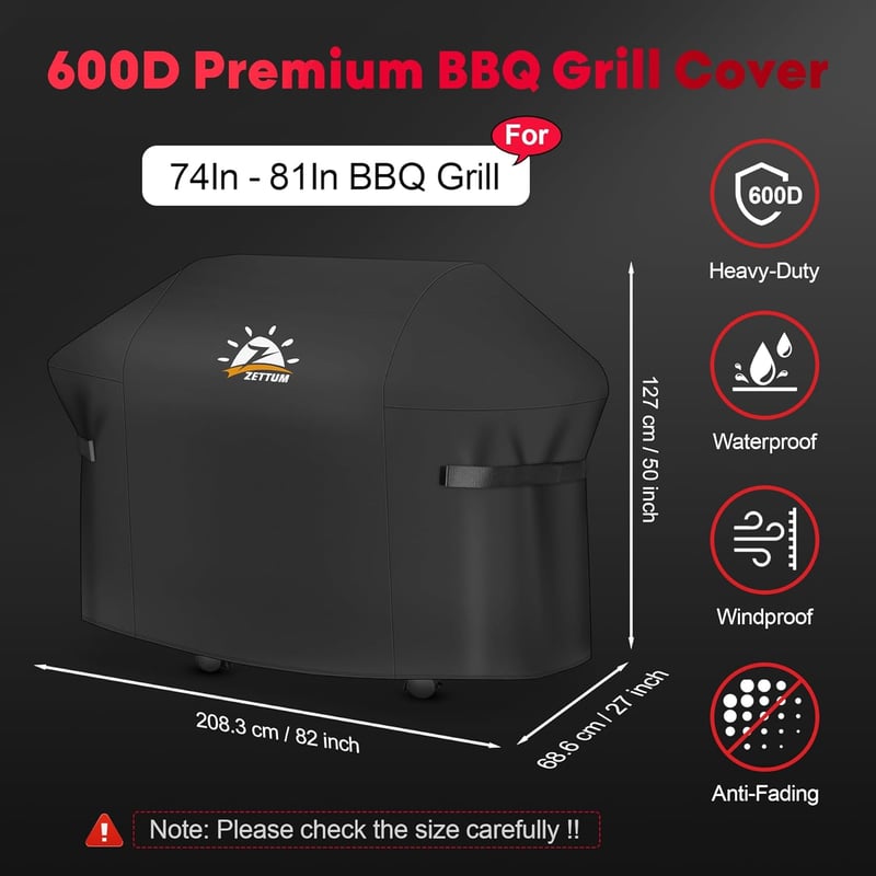 Zettum 208 cm Grillponyva Weber Summit Genesis Char-Broil Vízálló Védőhuzat