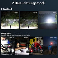 ZEUSFIRE LED Újratölthető Lámpa 2db 100000 Lumen Vízálló Taktikai Zseblámpa 3